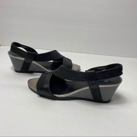 CAMPER Womens Black Wedge Sandals 37/7.5 - Picture 2 of 7